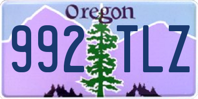 OR license plate 992TLZ