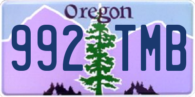 OR license plate 992TMB