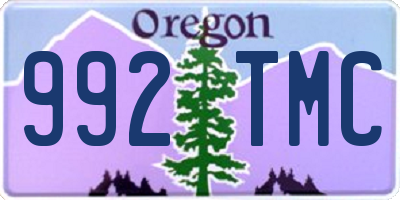 OR license plate 992TMC