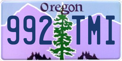 OR license plate 992TMI