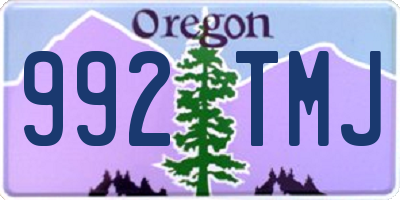 OR license plate 992TMJ