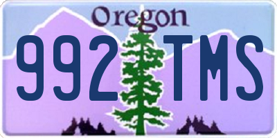 OR license plate 992TMS