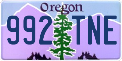 OR license plate 992TNE