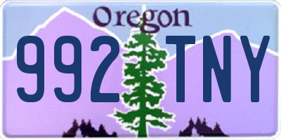 OR license plate 992TNY