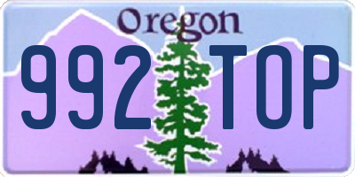 OR license plate 992TOP