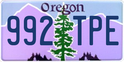 OR license plate 992TPE