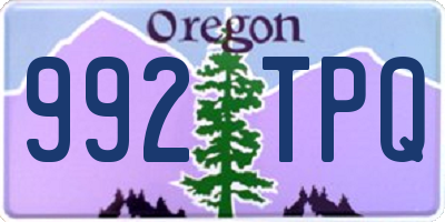 OR license plate 992TPQ