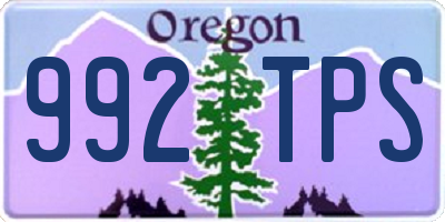 OR license plate 992TPS