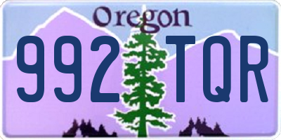 OR license plate 992TQR