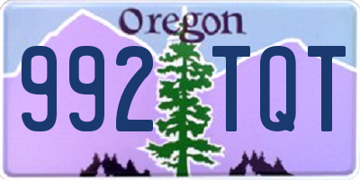 OR license plate 992TQT