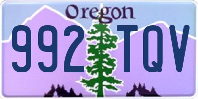 OR license plate 992TQV