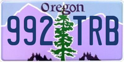 OR license plate 992TRB