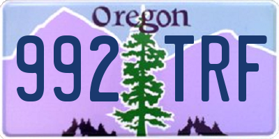 OR license plate 992TRF