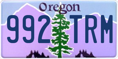 OR license plate 992TRM