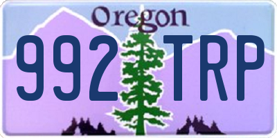 OR license plate 992TRP