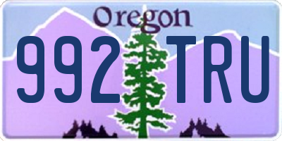 OR license plate 992TRU