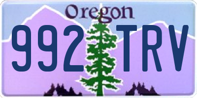 OR license plate 992TRV