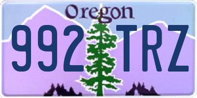 OR license plate 992TRZ