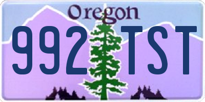 OR license plate 992TST