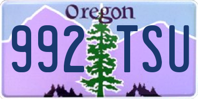OR license plate 992TSU