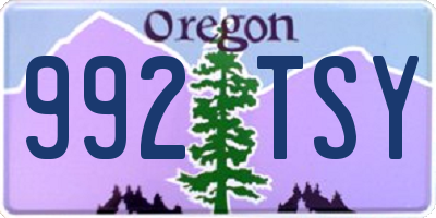 OR license plate 992TSY