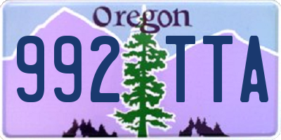 OR license plate 992TTA