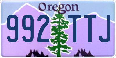 OR license plate 992TTJ