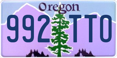 OR license plate 992TTO