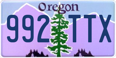 OR license plate 992TTX