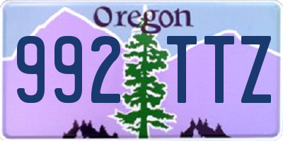 OR license plate 992TTZ