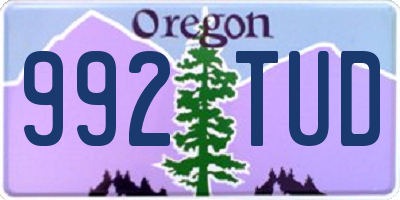 OR license plate 992TUD