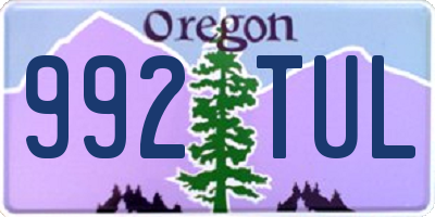 OR license plate 992TUL