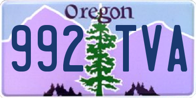 OR license plate 992TVA