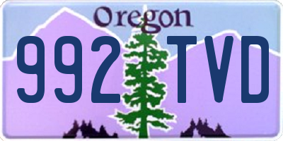 OR license plate 992TVD