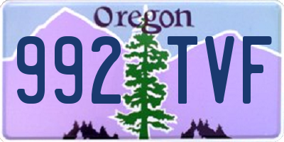 OR license plate 992TVF