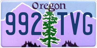 OR license plate 992TVG