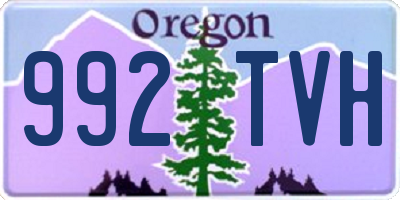 OR license plate 992TVH