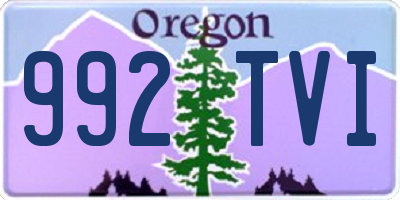 OR license plate 992TVI