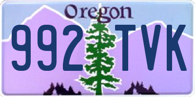 OR license plate 992TVK