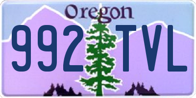 OR license plate 992TVL