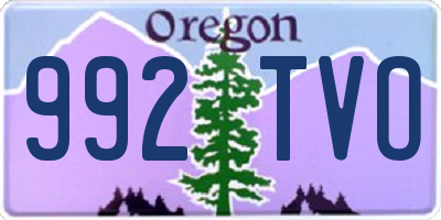 OR license plate 992TVO