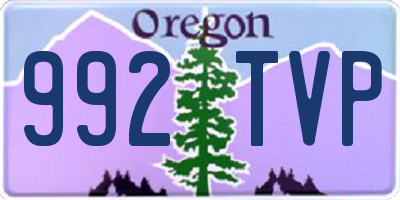 OR license plate 992TVP