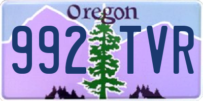 OR license plate 992TVR