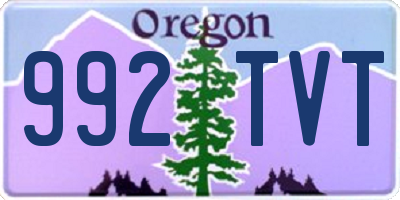 OR license plate 992TVT