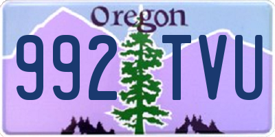 OR license plate 992TVU