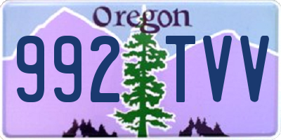 OR license plate 992TVV