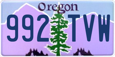 OR license plate 992TVW