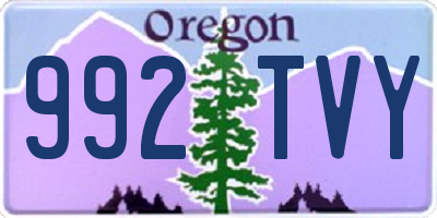 OR license plate 992TVY