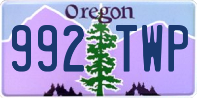 OR license plate 992TWP
