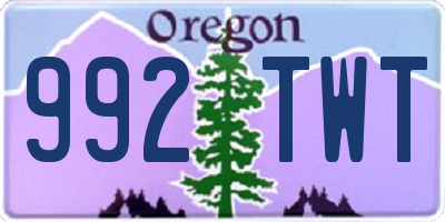 OR license plate 992TWT